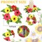 4 Pcs Flower Candle Rings Wreaths, Summer Floral Candle Rings, Small Pillar Candle Wreaths with Artificial Gerbera Daisy, Candle Holder Rings for Home Table Centerpieces